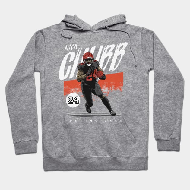 Nick Chubb Cleveland Grunge Hoodie by Chunta_Design